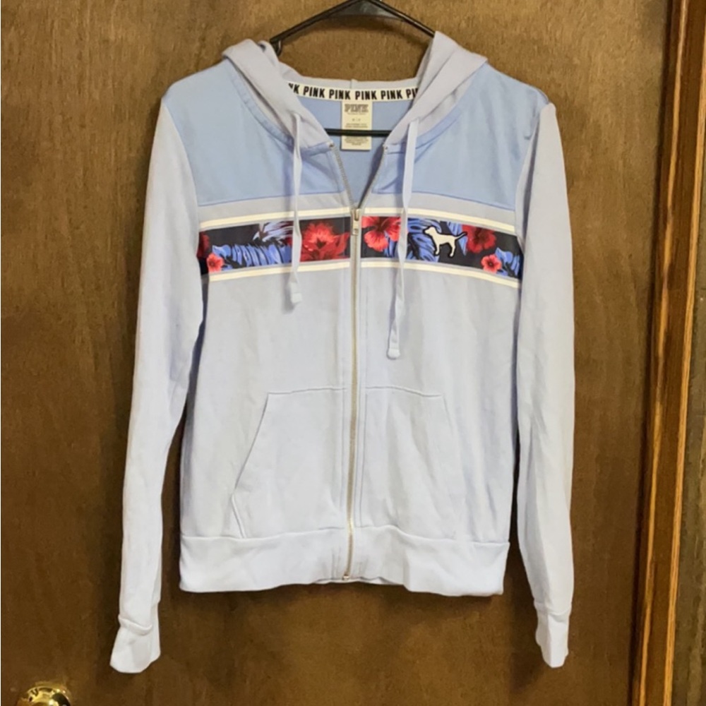 Victorias‎ Secret Pink Full Zip Hoodie Sweatshirt Small